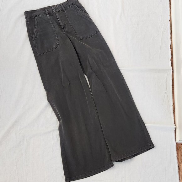 AE Dreamy Drape Stretch Super High-Waisted Baggy Wide-Leg Pant - 0 Short - Picture 3 of 15